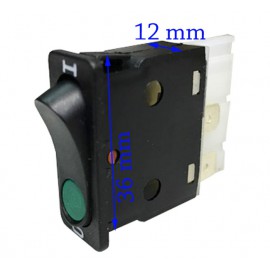 INTERRUPTOR VERDE 12X36MM...